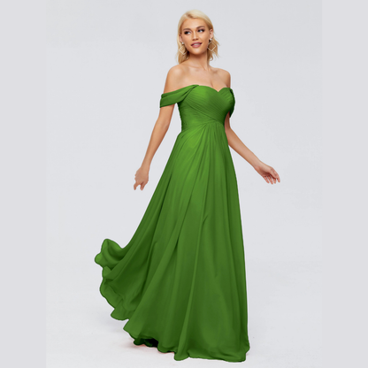 Robe de Demoiselle d'Honneur Élégante à Bretelles