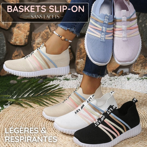 Sneakers sans lacets légères et respirantes