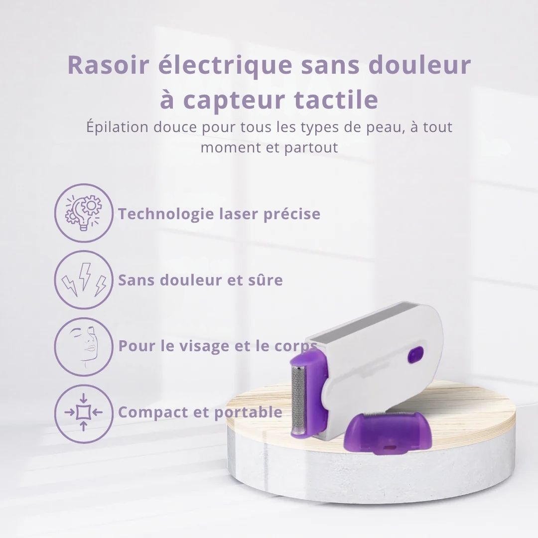 Rasoir électrique indolore pour une épilation douce et efficace