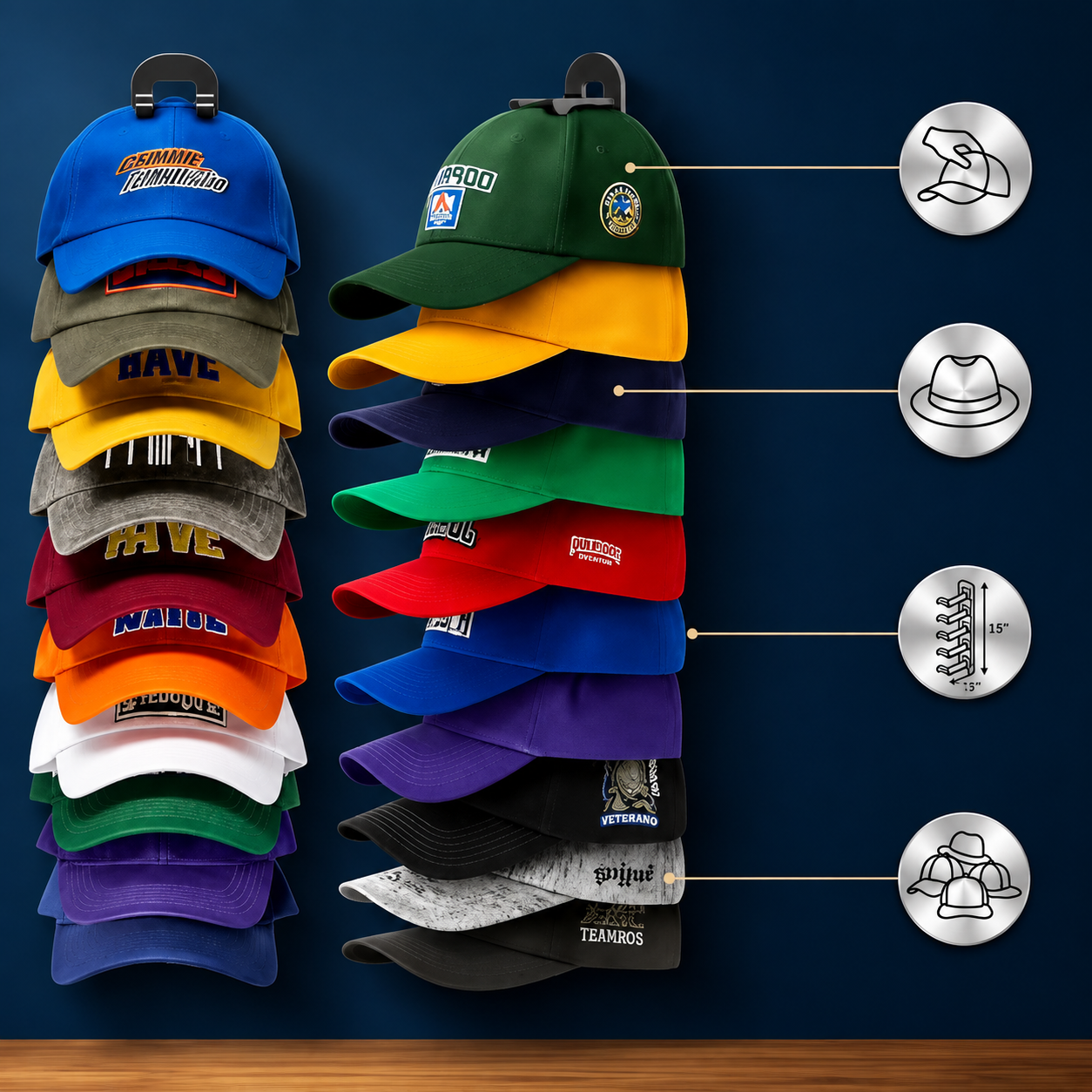 Support Mural pour Casquettes