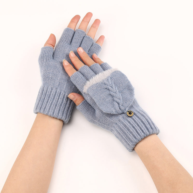 Warme Handschuhe mit halben Fingern