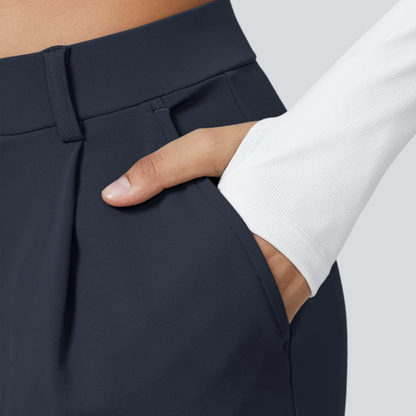 Pantalon fluide taille haute femme