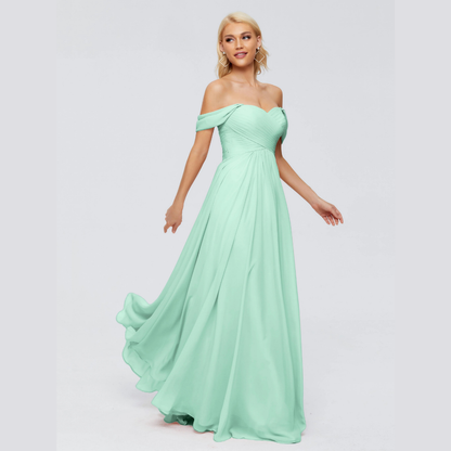 Robe de Demoiselle d'Honneur Élégante à Bretelles