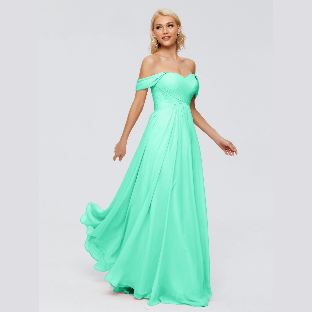 Robe de Demoiselle d'Honneur Élégante à Bretelles