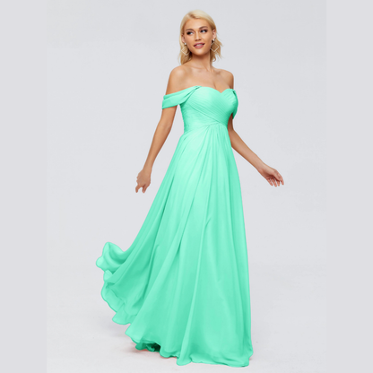 Robe de Demoiselle d'Honneur Élégante à Bretelles