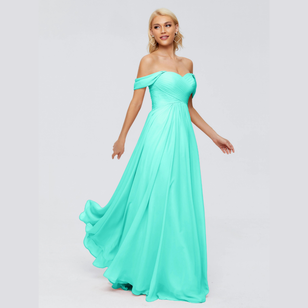 Robe de Demoiselle d'Honneur Élégante à Bretelles