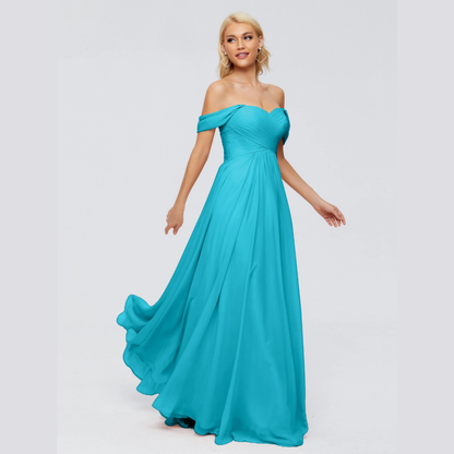 Robe de Demoiselle d'Honneur Élégante à Bretelles