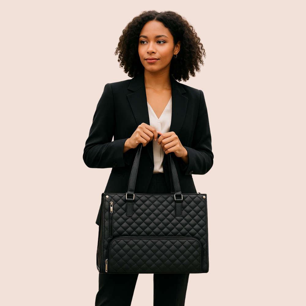 Elegante und praktische Tragetasche aus gestepptem Leder