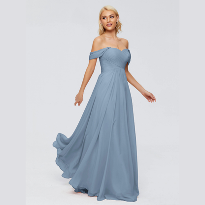 Robe de Demoiselle d'Honneur Élégante à Bretelles