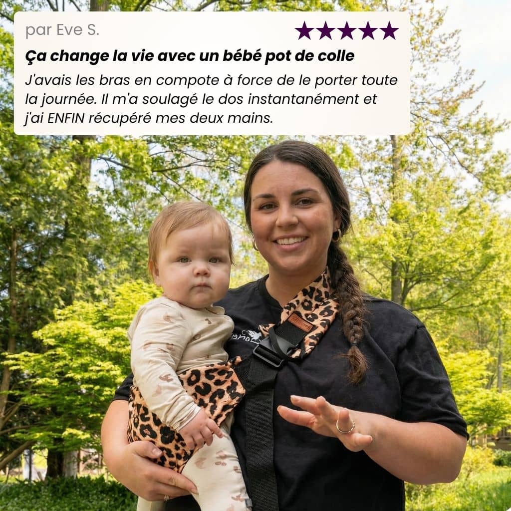 Porte-bébé bandoulière ergonomique léger et confortable