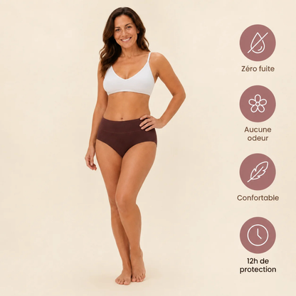 Absorbierende Damenhose mit hoher Taille