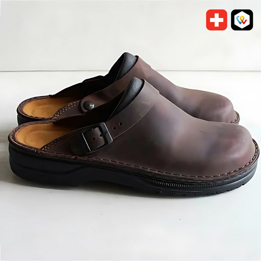 Chaussures confort en cuir sans lacets