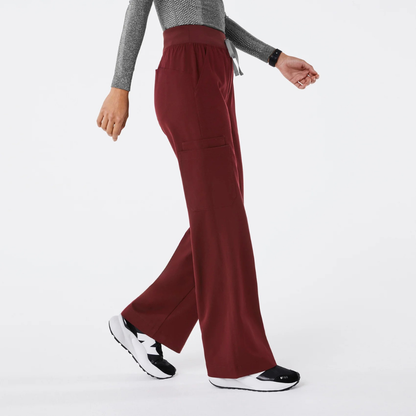 Pantalon Médical à Taille Haute et Jambes Larges