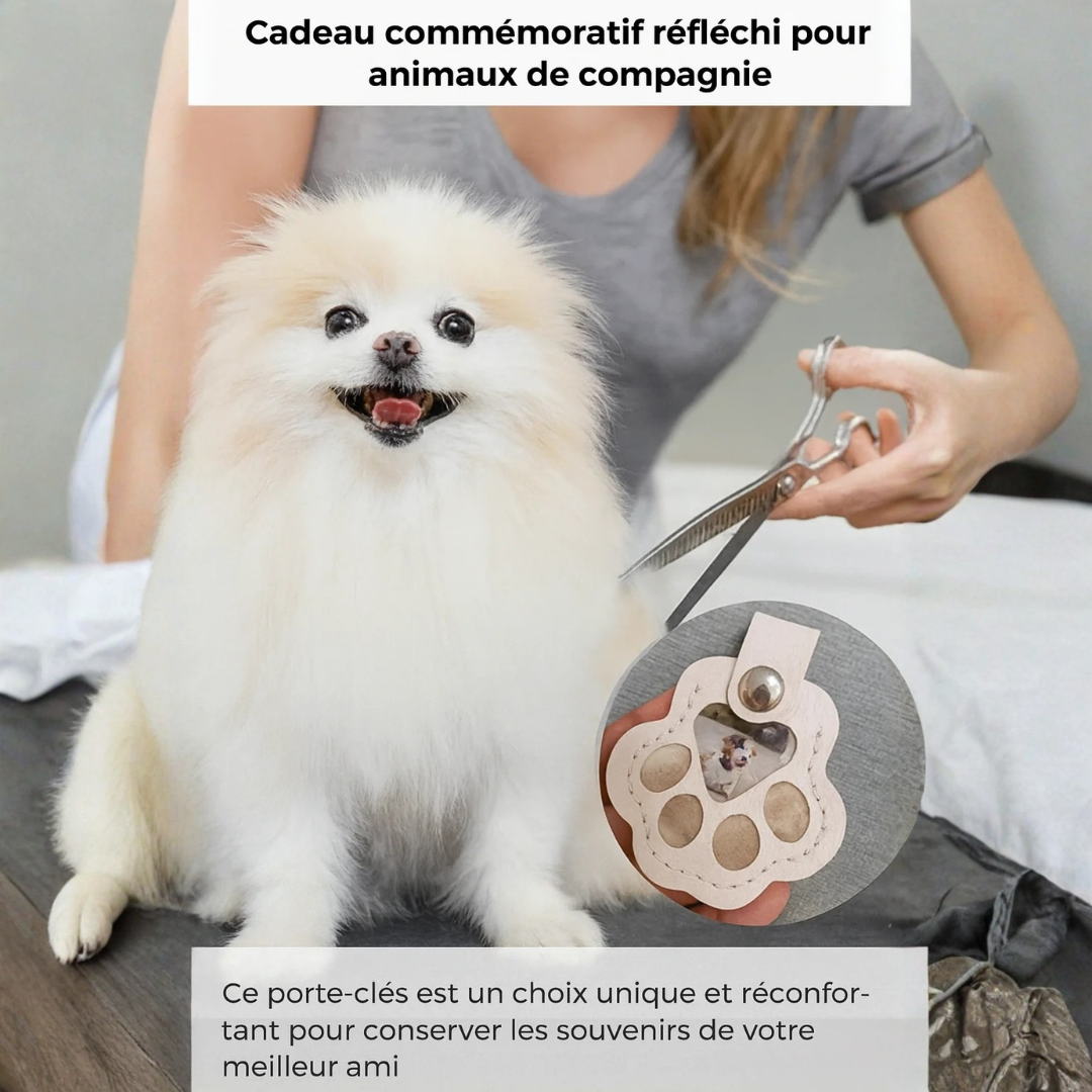 Porte-clés souvenir empreinte animale