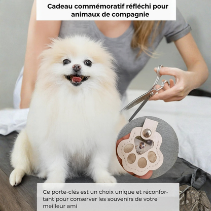 Porte-clés souvenir empreinte animale