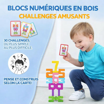 Blocs de Construction en Bois avec Chiffres