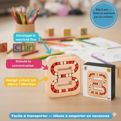 Casse-tête à billes en bois