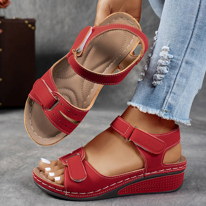 Sandales Confort Compensées Ergonomiques Femme
