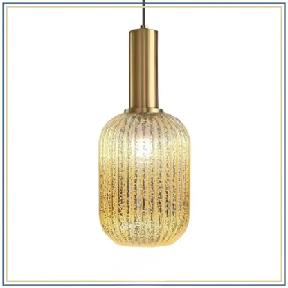 Lampadaire décoratif en verre texturé