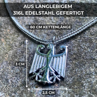 Edelstahlkette mit Adleranhänger