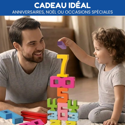 Blocs de Construction en Bois avec Chiffres