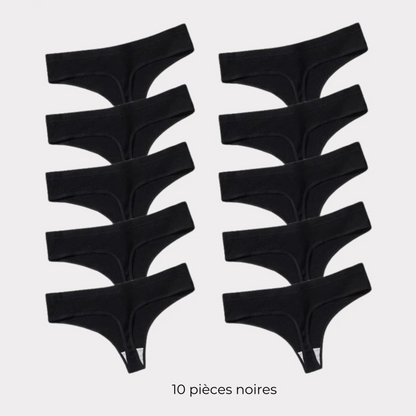 Lot de strings confortables en coton