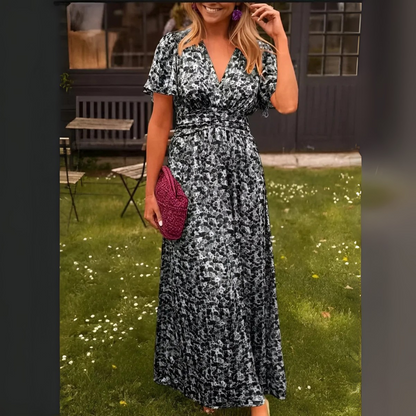 Maxi-robe d'été à motif fleuri