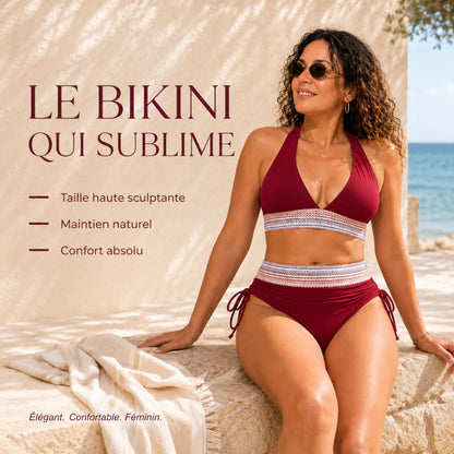 Bikini mit hoher Taille für einen flachen Bauch