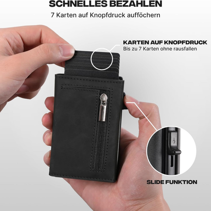 Elegante, kompakte RFID-Brieftasche