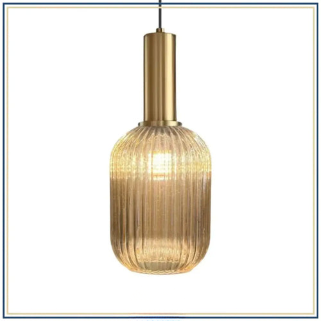 Lampadaire décoratif en verre texturé