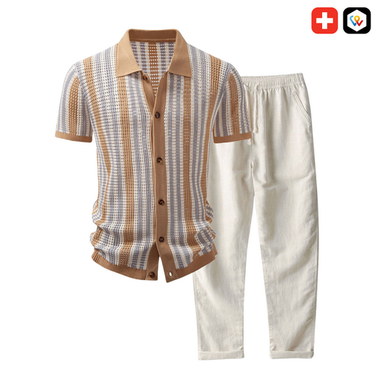 Ensemble rayé homme