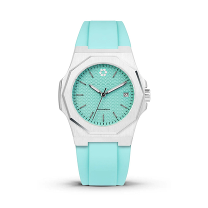Montre automatique acier turquoise élégante