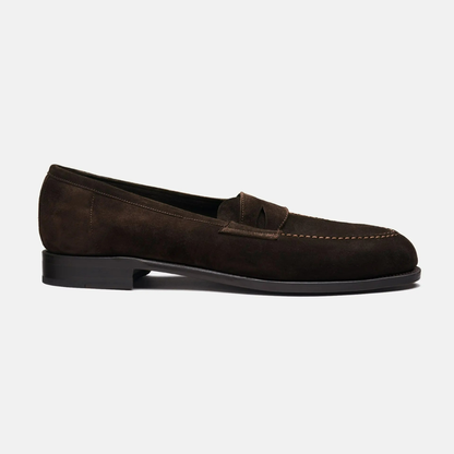 Elegante und bequeme Herren-Mokassins aus braunem Wildleder