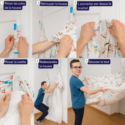 Werkzeug zum einfachen Beziehen eines Bettbezugs