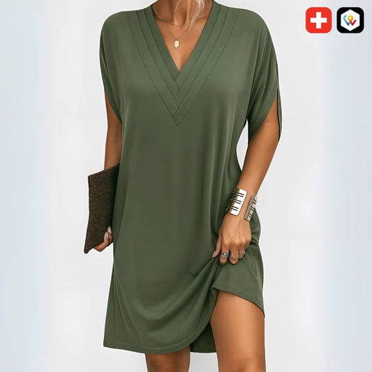 Robe fluide à encolure V