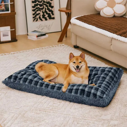 Tapis réversible en peluche pour chien