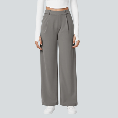 Pantalon fluide taille haute femme