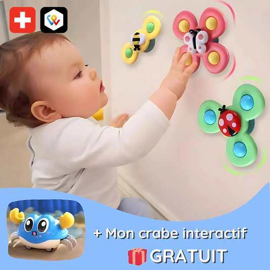 Toupies sensorielles pour bébé – Lot de 3