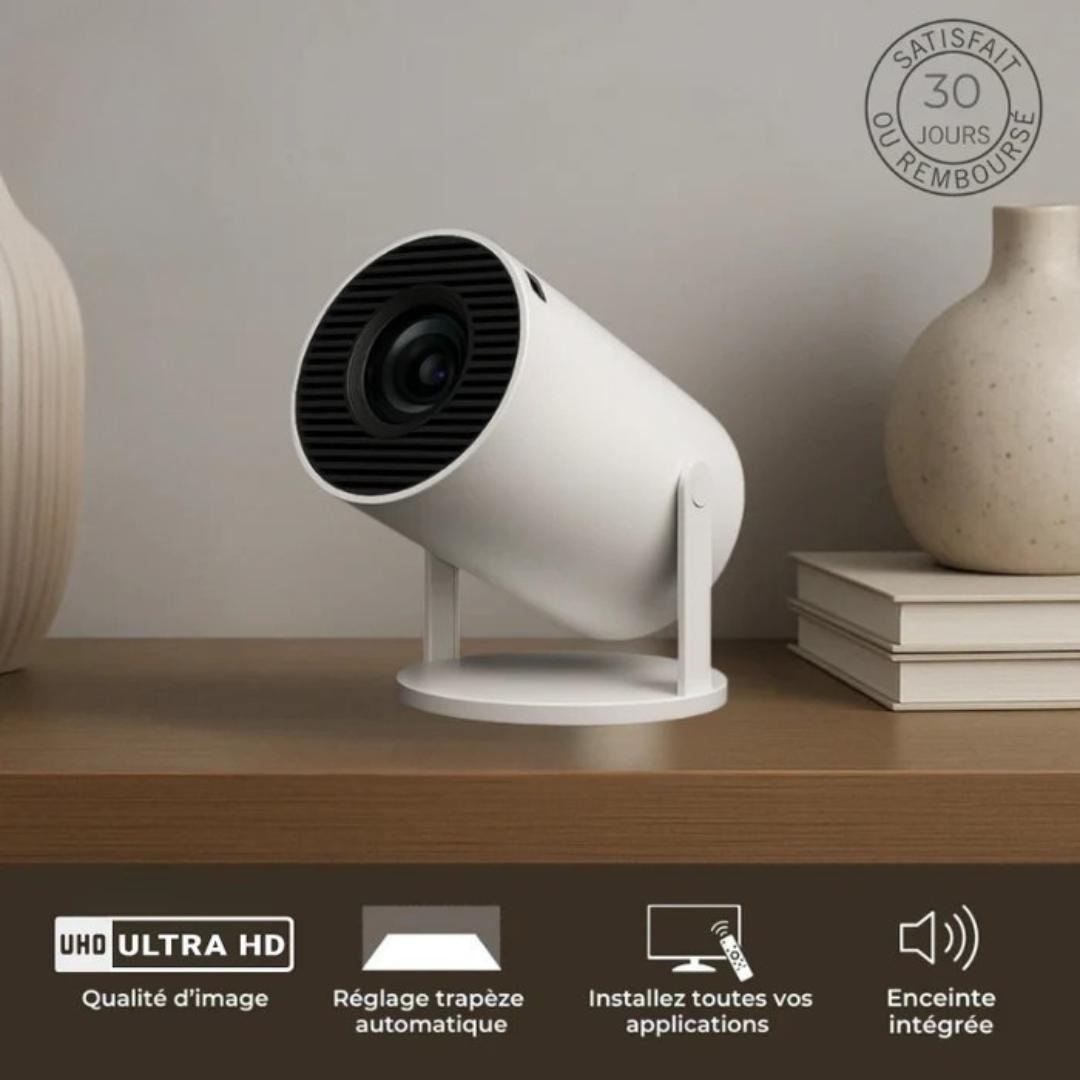Mini projecteur 4K sans fil – Expérience cinéma à domicile