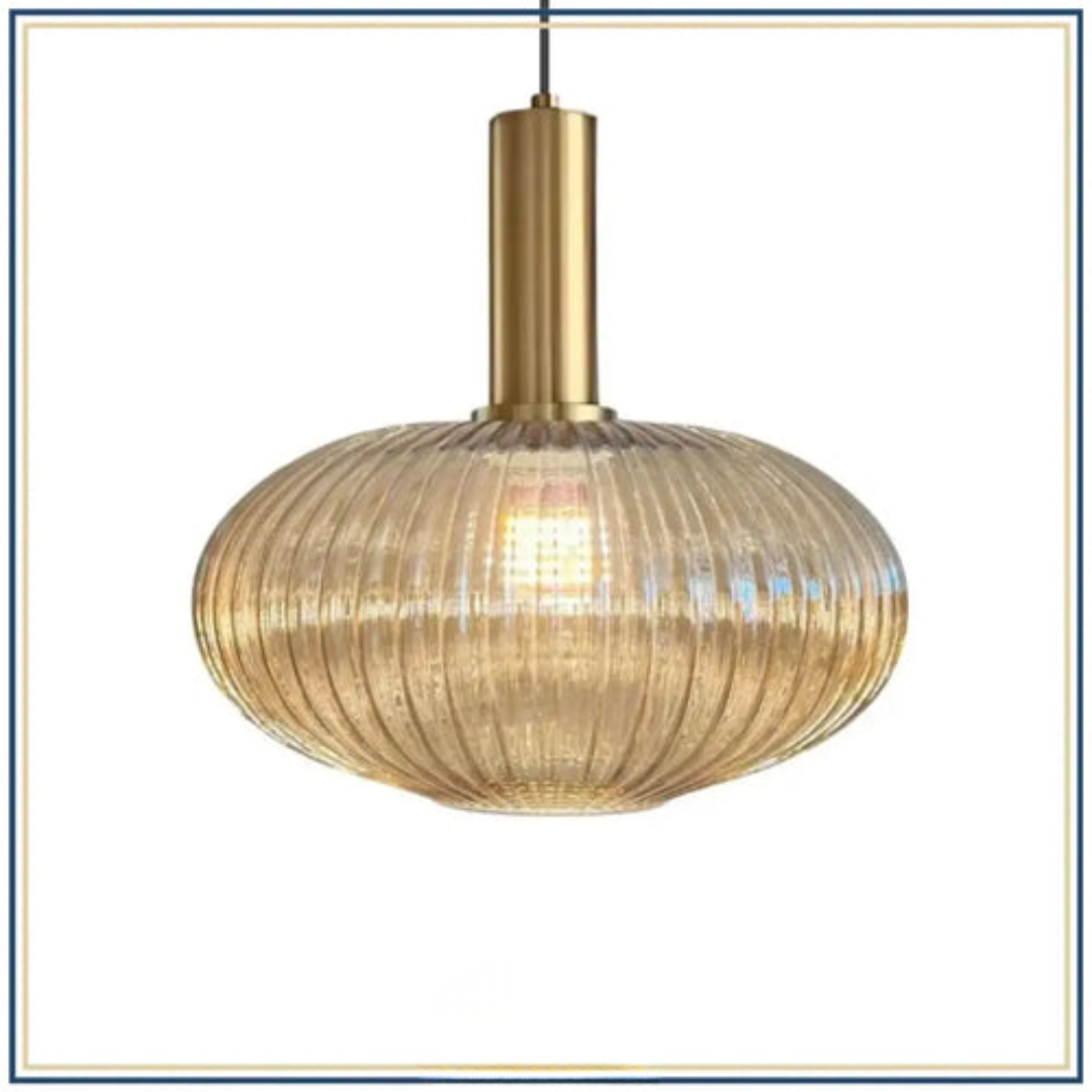 Lampadaire décoratif en verre texturé