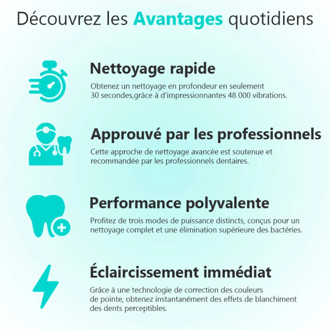 Brosse à dents sonique 360°