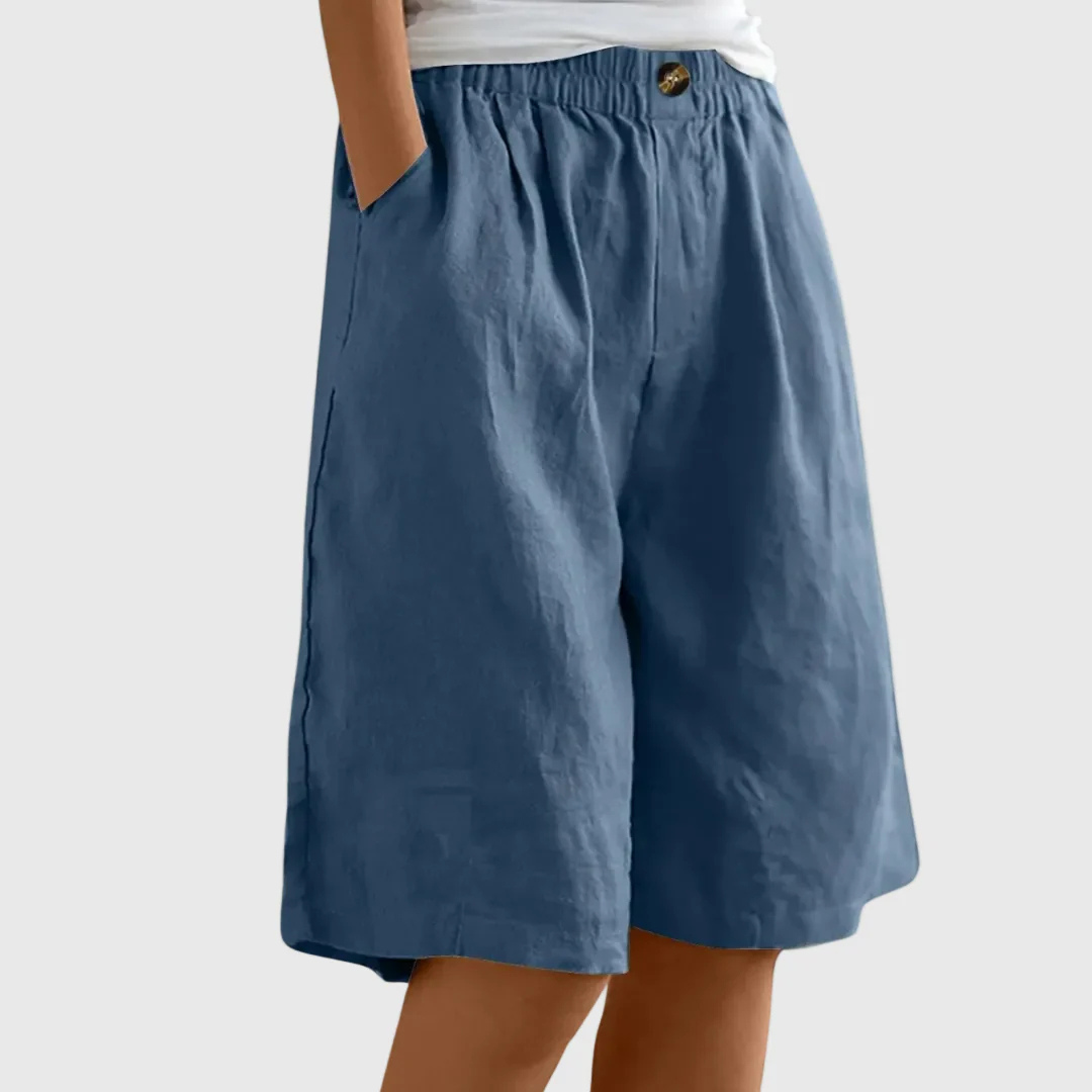 Weite Damen-Shorts mit elastischem Bund