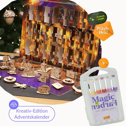 Kreativer Bastel-Adventskalender aus Holz