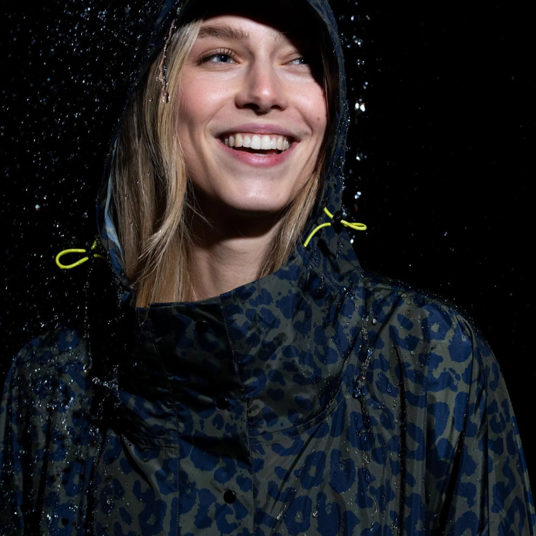 Imperméable long à capuche