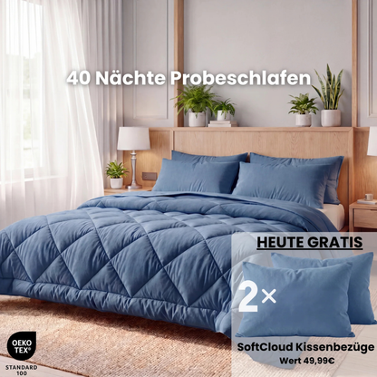 Leichte und atmungsaktive 2-in-1-Bettdecke ohne Bettlaken