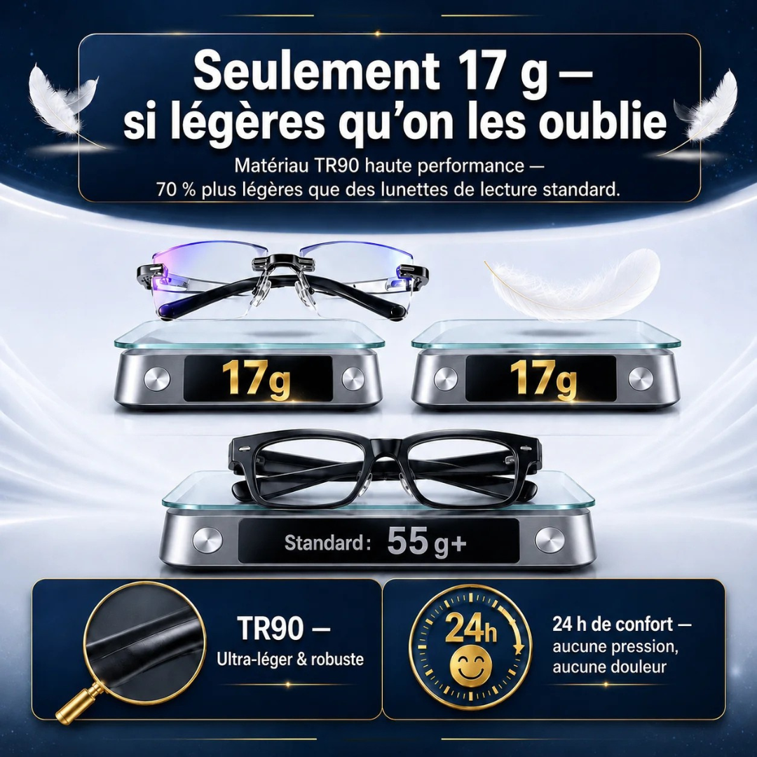 Lunettes de lecture sans monture ultra-légères avec protection UV