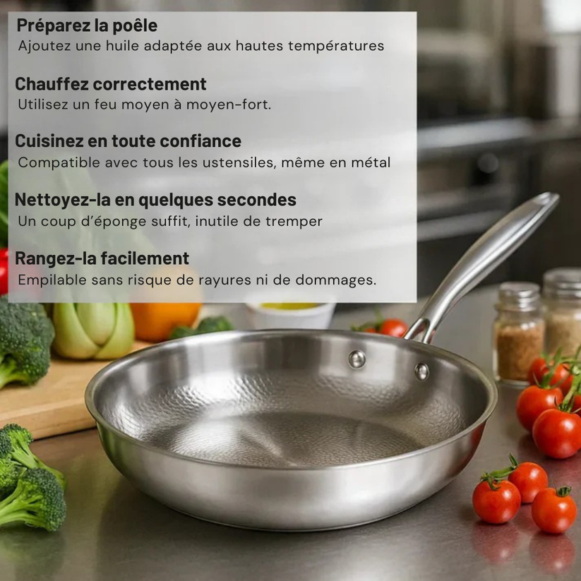 Poêle en Titane Antiadhésive