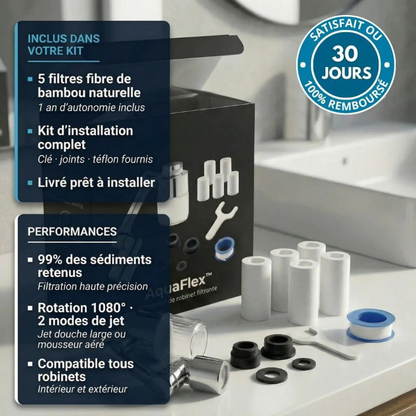 Extension de Robinet 1080° Filtrante Double Jet