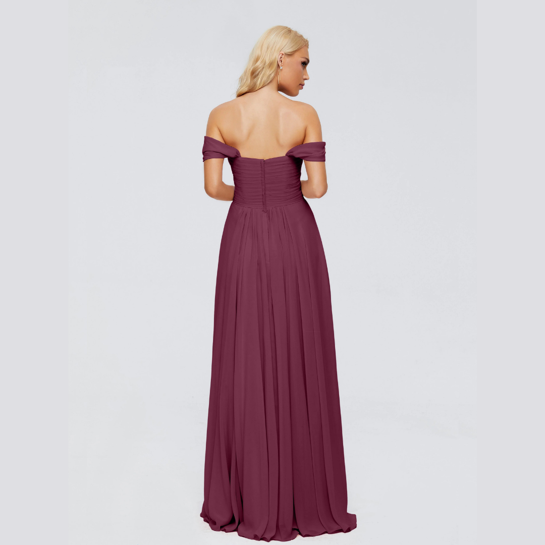 Robe de Demoiselle d'Honneur Élégante à Bretelles