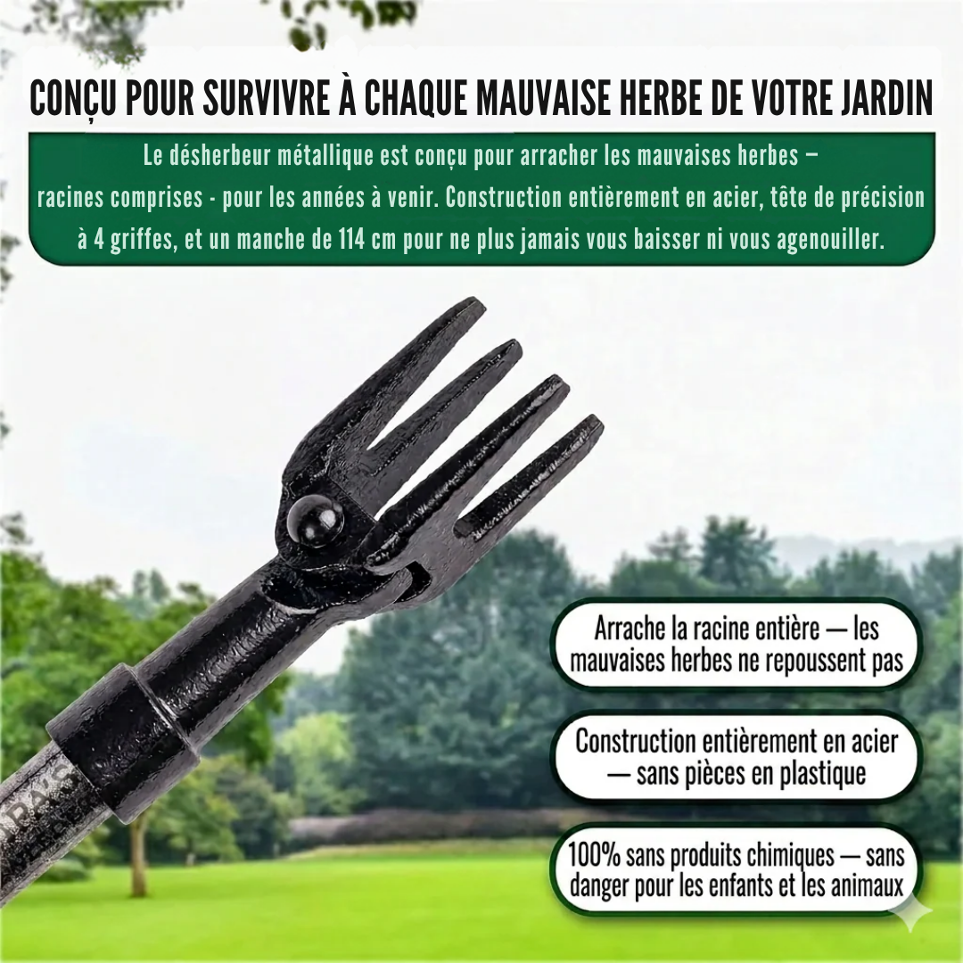 Outil de désherbage ergonomique